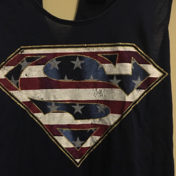 DC Superman Women Tank Jr Top Ava Medium New - Picture 2 of 5